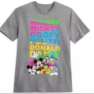 NWT Women’s Disney Store T-shirt Size XS Minnie Mickey Goofy Pluto Donald Daisy
